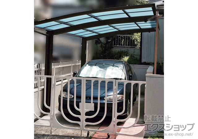 東京都八王子市ののカーポート レイナポートグラン　積雪〜20cm対応+着脱式サポート柱 2本入り 施工例