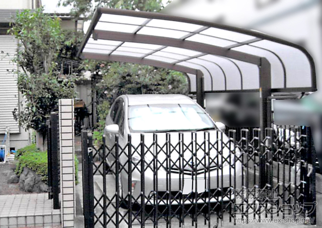 埼玉県東松山市ののカーポート プレシオスポート アルファ 積雪〜20cm対応+ 着脱式補助柱 2本入り 施工例