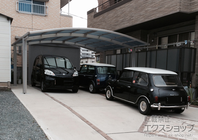 福岡県福岡市ののカーポート レイナツインポートグラン　積雪〜20cm対 施工例