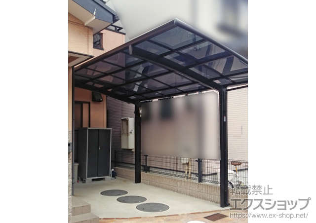 大阪府松原市のLIXIL リクシル（トステム）のカーポート カーブポートシグマIII 積雪〜20cm対応 施工例