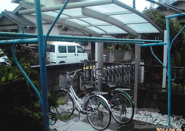 静岡県焼津市ののサイクルポート・自転車置き場、カーポート プレシオスポート ミニ 積雪～20cm対応 施工例