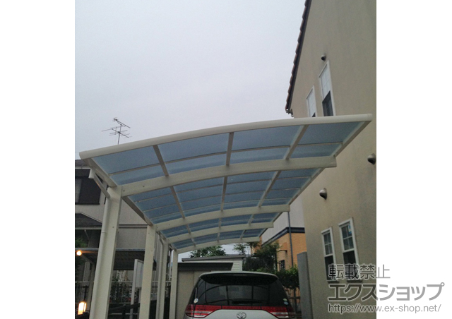 岡山県赤磐市ののカーポート レイナポートグラン 縦連棟　積雪〜20cm対応 施工例