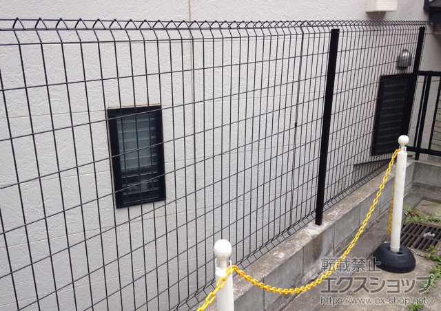 神奈川県横浜市ののフェンス・柵 イーネットフェンス1F型 自由柱 施工例