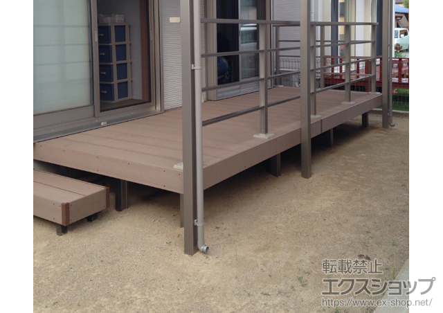 福岡県北九州市のLIXIL リクシル（トステム）のウッドデッキ レストステージ 幕板納まり 施工例