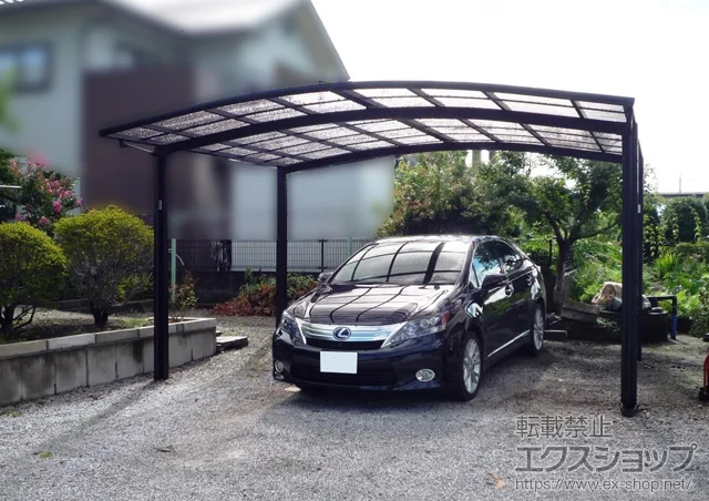 群馬県木更津市のYKKAPのカーポート カーブポートシグマIII ワイド 積雪〜20cm対応 施工例