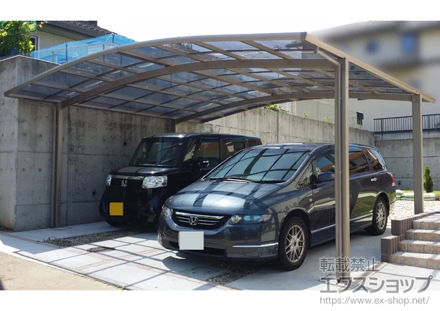 宮城県仙台市のLIXIL リクシル（トステム）のカーポート カーブポートシグマIII ワイド 積雪～20cm対応 施工例