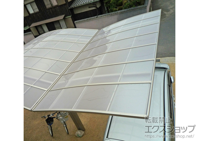 岡山県倉敷市ののカーポート プレシオスポート ワイド 積雪〜20cm対応 施工例