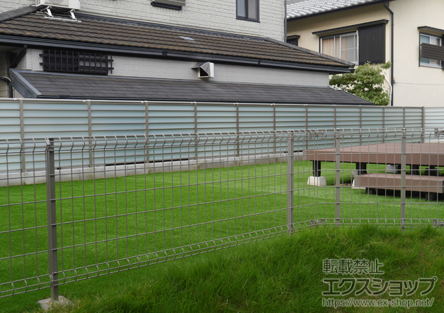 奈良県北葛城郡王寺町ののフェンス・柵 ハイグリッドフェンスUF8型 フリーポールタイプ 施工例