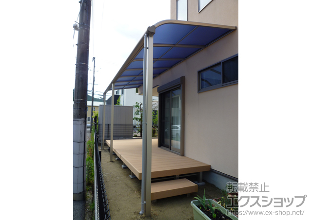 兵庫県篠山市ののウッドデッキ リウッドデッキ200＋段床セット1段 床板出幅400mm 施工例