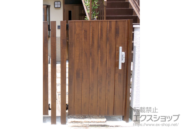 京都府京都市のの門扉 ジオーナ門扉 TA型 片開き マテリアルカラー 柱使用 施工例