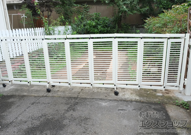 埼玉県さいたま市ののカーゲート エクスライン伸縮ゲート1型 ノンレール 片開き 40S 施工例