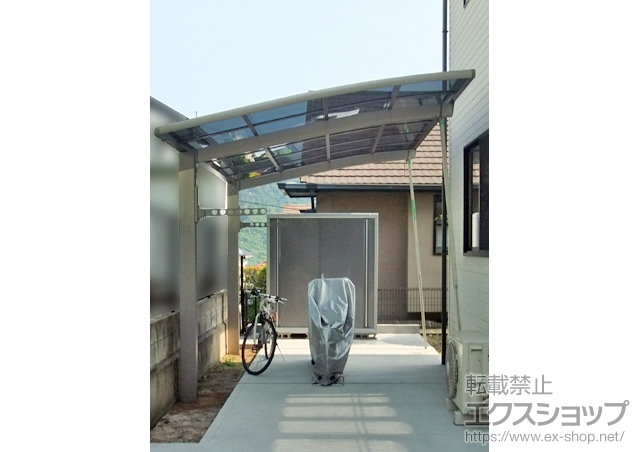 広島県広島市のLIXIL リクシル（トステム）のカーポート カーブポートシグマIII 積雪〜20cm対応 施工例
