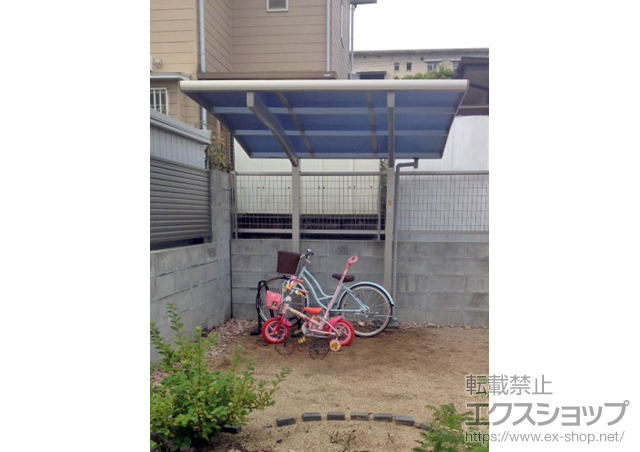 熊本県菊池郡菊陽町ののサイクルポート・駐輪場 プレシオスポート ミニ 積雪〜20cm対応 施工例