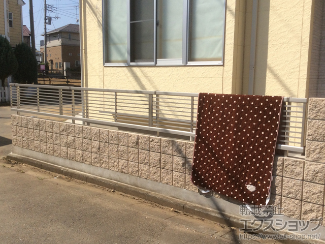 埼玉県川越市ののフェンス・柵 エクスラインフェンス12型 自由柱施工 施工例