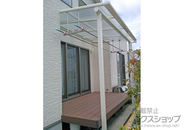 愛媛県西予市ののテラス屋根 ヴェクターテラス F型 テラスタイプ 単体 積雪〜20cm対応 施工例