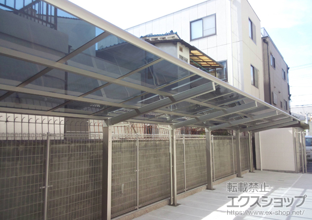大阪府大阪市ののカーポート カムフィNex F 縦連棟 積雪〜20cm対応 施工例