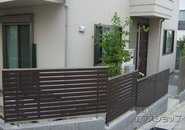 神奈川県川崎市ののフェンス・柵 ジオーナフェンス B3型 マテリアルカラー フリーポールタイプ 施工例