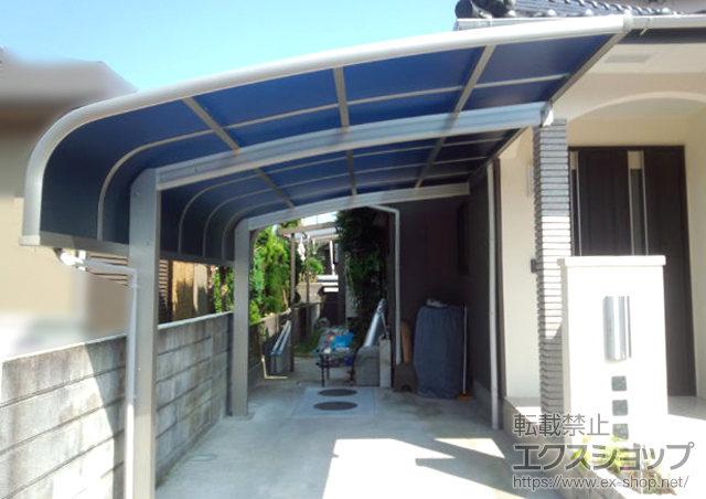 山口県下関市ののカーポート レイナキャップポートグラン　積雪〜20cm対応＋着脱式サポート(1本入り) 施工例