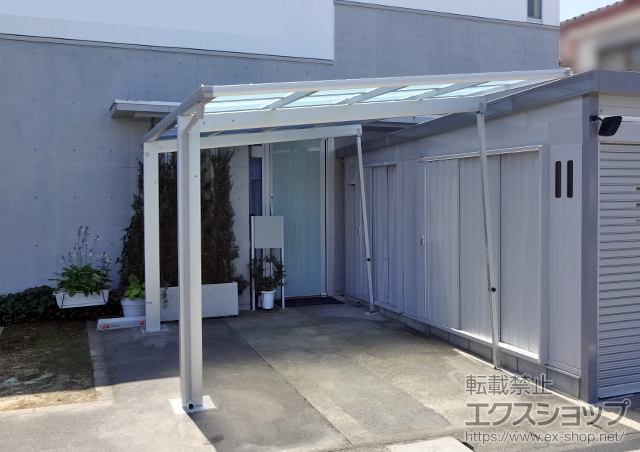 宮城県石巻市ののカーポート エフルージュグラン 耐風圧強度仕様 積雪〜30cm対応 施工例