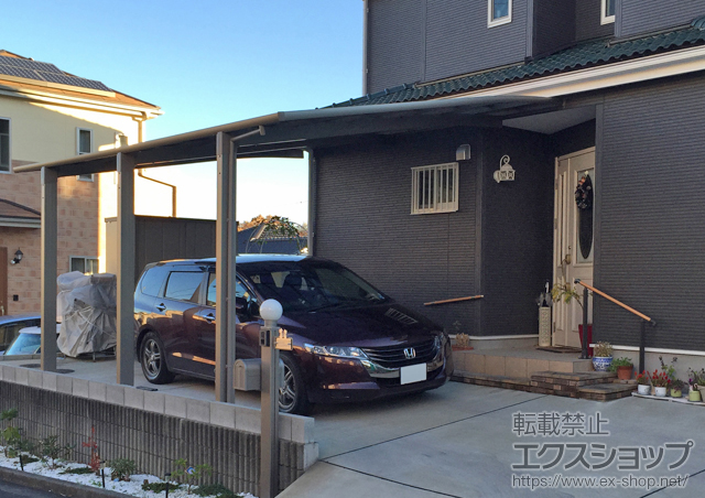 埼玉県入間郡毛呂山町のLIXIL リクシル（トステム）のカーポート ルーフポートシグマIII 積雪〜50cm対応 施工例