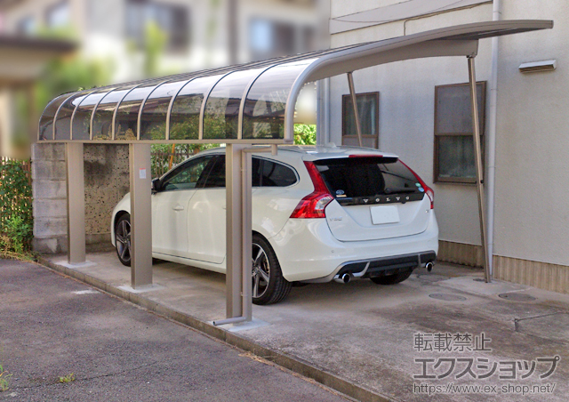 群馬県前橋市のLIXIL リクシル（トステム）のカーポート テールポートシグマIII  1500 積雪〜50cm対応+着脱式サポート柱 1本入り 施工例