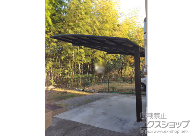 東京都あきる野市のLIXIL リクシル（トステム）のカーポート カーブポートシグマIII 積雪〜20cm対応
幅=3,000mm 施工例