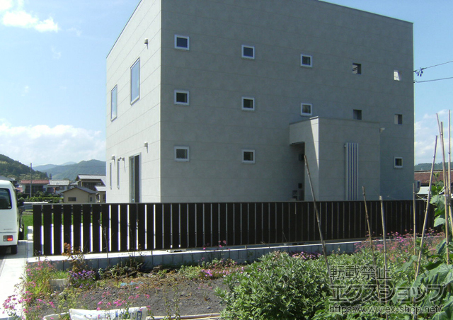 静岡県富士市ののフェンス・柵 ジオーナフェンス TS型 マテリアルカラー フリーポールタイプ 施工例