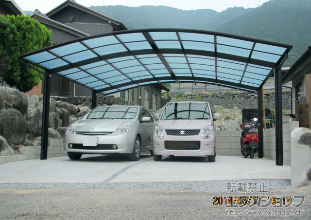 岐阜県海津市ののカーポート レイナツインポートグラン　積雪〜20cm対応 施工例