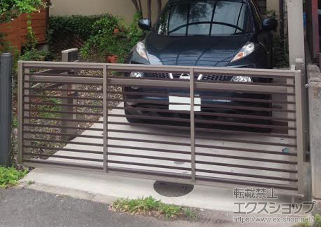 埼玉県川口市ののカーゲート オーバードアS1型 マテリアルカラー 電動式 27-10 施工例