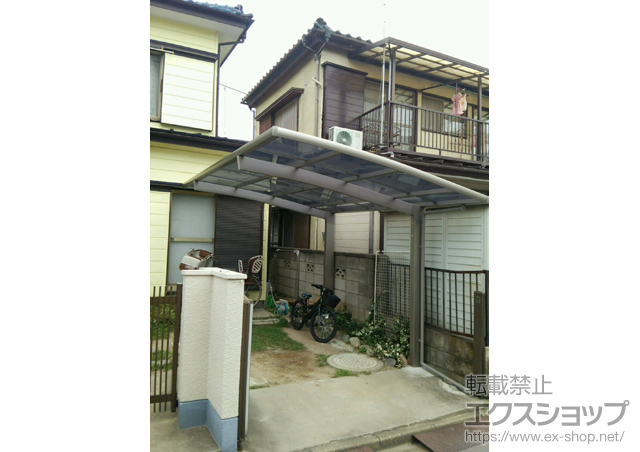 埼玉県北本市のLIXIL リクシル（トステム）のカーポート カーブポートシグマIII 積雪〜20cm対応 施工例