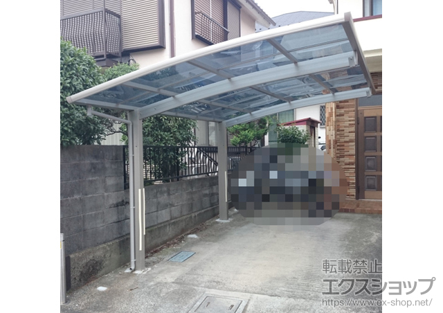 東京都八王子市ののカーポート プレシオスポート 積雪〜20cm対応＋着脱式サポート（2本入り） 施工例