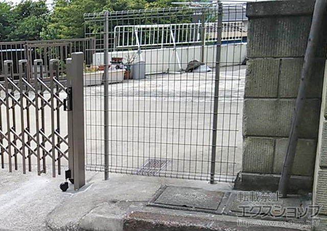 神奈川県横浜市ののフェンス・柵 ハイグリッドフェンスN8型 高尺タイプ フリーポールタイプ 施工例