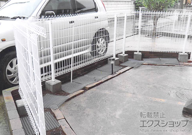 茨城県水戸市ののフェンス・柵 メッシュフェンスG10-R 施工例