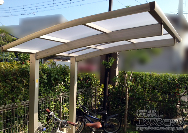 茨城県守谷市ののサイクルポート・駐輪場 プレシオスポート ミニ 積雪〜20cm対応 施工例