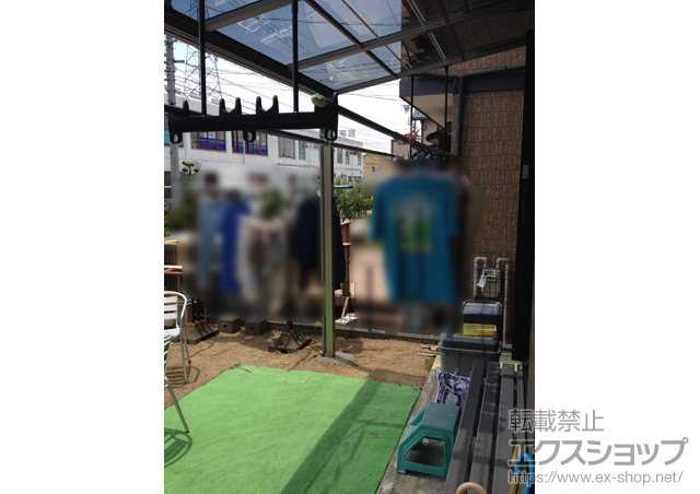 岐阜県各務原市のLIXIL リクシル（トステム）のテラス屋根 ライザーテラスII F型 テラスタイプ 単体 積雪〜20cm対応 施工例