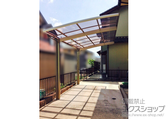 岐阜県瑞浪市のLIXIL リクシル（トステム）のカーポート カーブポートシグマIII 積雪〜20cm対応 施工例