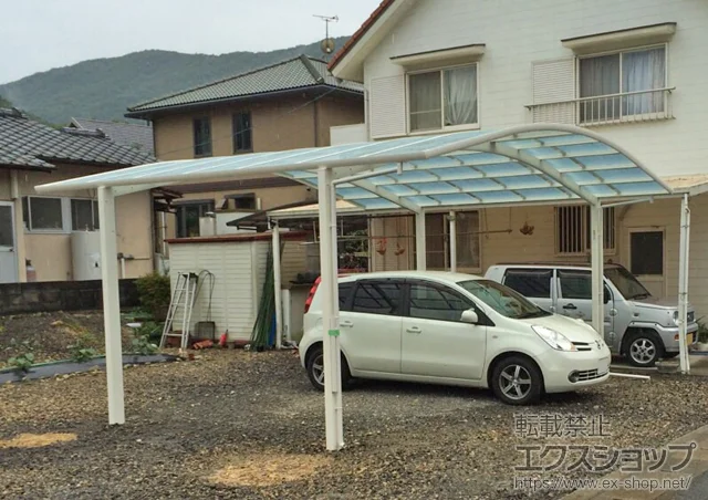 岡山県備前市のYKKAPのカーポート レイナツインポートグラン　積雪～20cm対応 施工例