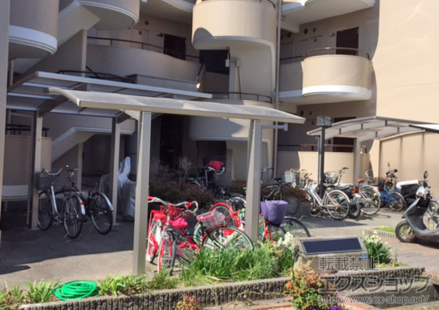 兵庫県伊丹市ののサイクルポート・駐輪場 レイナポートグランミニZ 積雪〜20cm対応 施工例