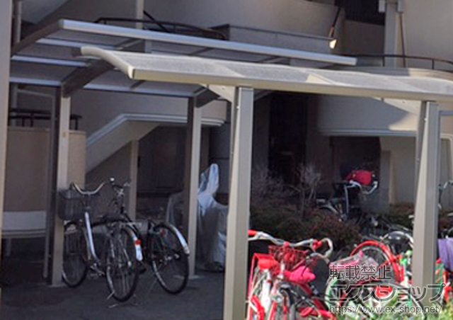 兵庫県伊丹市ののサイクルポート・駐輪場 レイナポートグランミニZ 積雪〜20cm対応 施工例