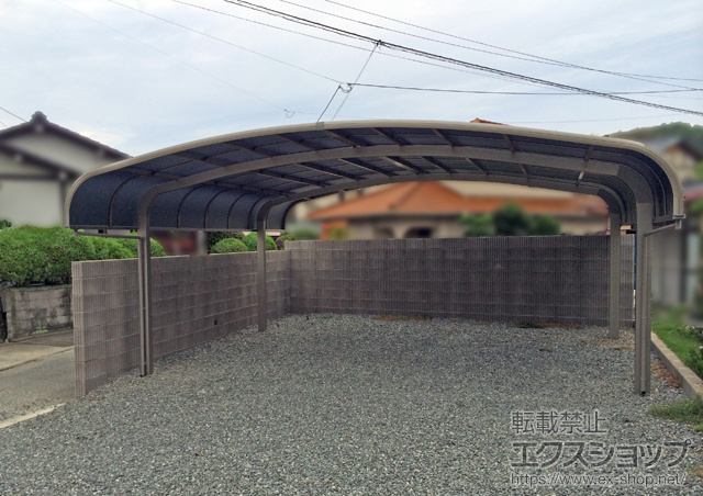 福岡県久留米市のLIXIL リクシル（トステム）のカーポート テールポートシグマIII ワイド 積雪〜20cm対応 施工例