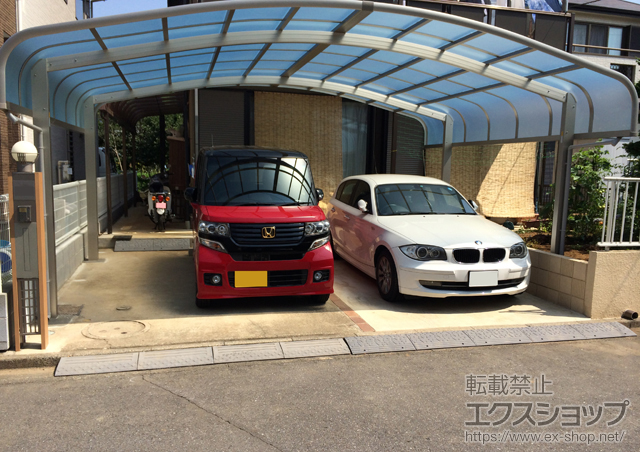 茨城県守谷市ののカーポート レイナキャップツインポートグラン 積雪〜20cm対応 施工例
