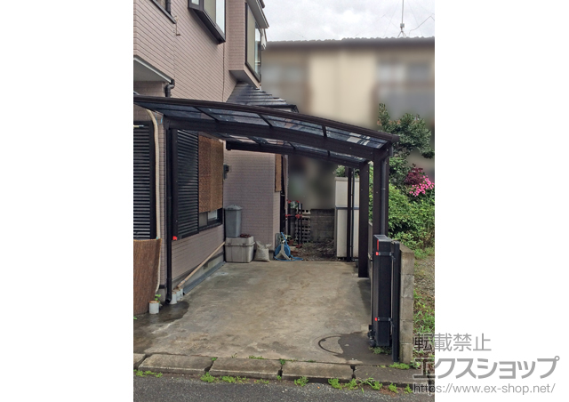 東京都羽村市ののカーポート プレシオスポート 積雪〜20cm対応+着脱式補助柱　2本入り 施工例