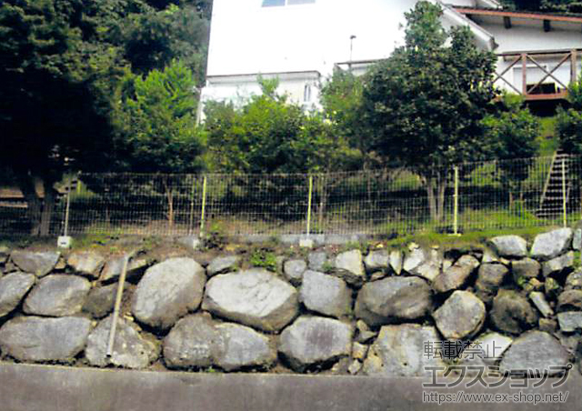 山口県大島郡周防大島町ののフェンス・柵 イーネットフェンス2F型 自由柱施工 施工例