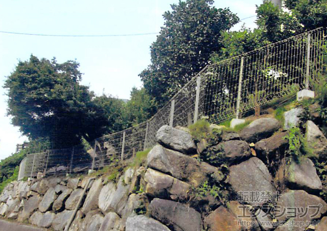 山口県大島郡周防大島町ののフェンス・柵 イーネットフェンス2FK型 自由柱施工 施工例