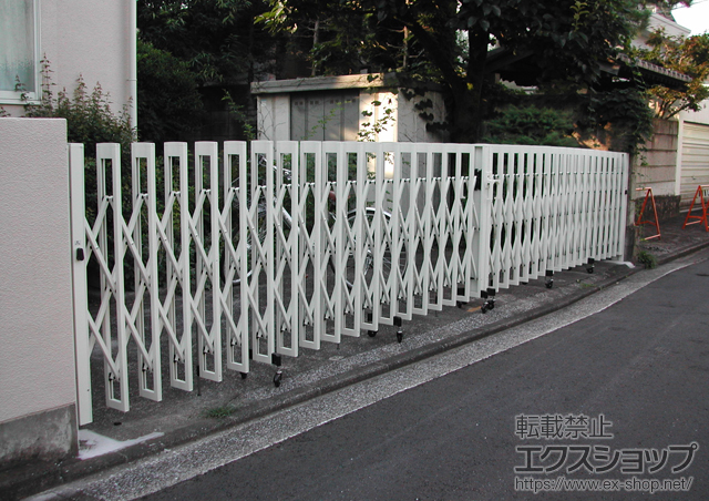 東京都武蔵野市ののカーゲート アルシャインII M型Aタイプ ノンレール 両開き760W 施工例