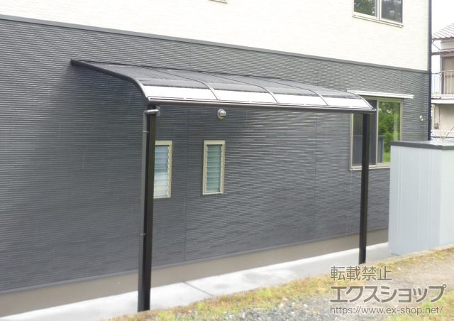 広島県庄原市ののテラス屋根 プレシオステラス R型 テラスタイプ 単体 積雪〜20cm対応 施工例