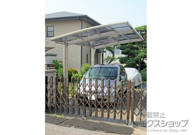 千葉県柏市のLIXIL リクシル（トステム）のカーポート カーブポートシグマIII 積雪〜20cm対応 施工例