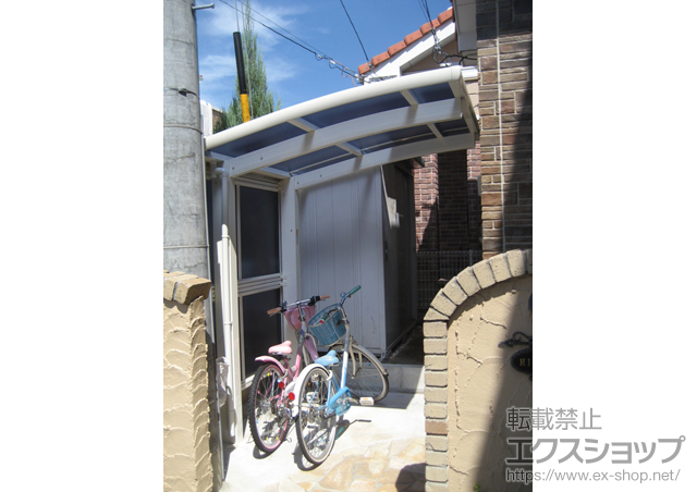 愛知県知立市ののサイクルポート・駐輪場 レイナポートグランミニ 積雪〜20cm対応+サイドパネル 施工例