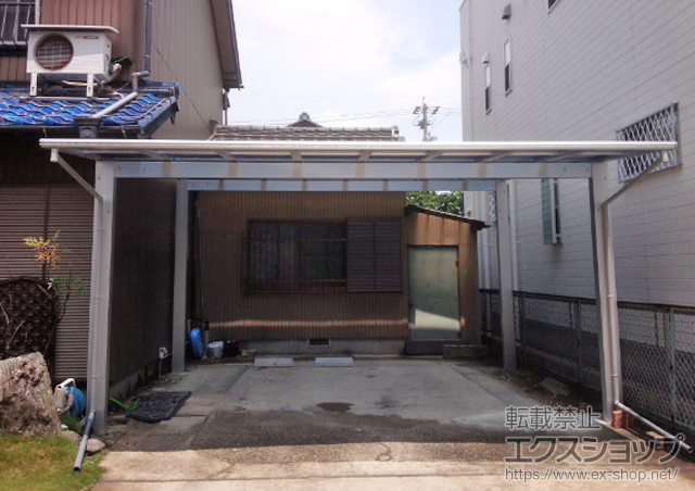 愛知県名古屋市ののカーポート エフルージュ ツイン 積雪〜20cm対応 施工例