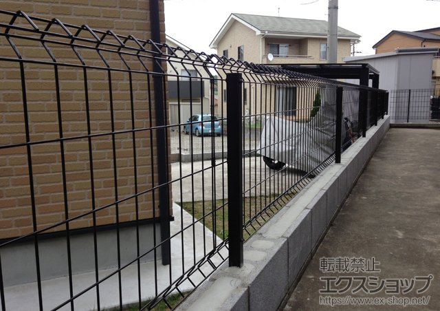 千葉県木更津市ののフェンス・柵 イーネットフェンス1F型 自由柱施工 施工例